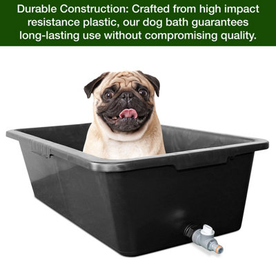 Versatile Large 90L Dog Bath Pool Tub Suitable for Small to Medium Breeds with Drain Plug