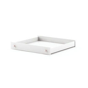 Versatile Mia Under Bed Drawer in White Matt & Pink (H)150mm (W)980mm (D)960mm - Space-Saving Storage Solution