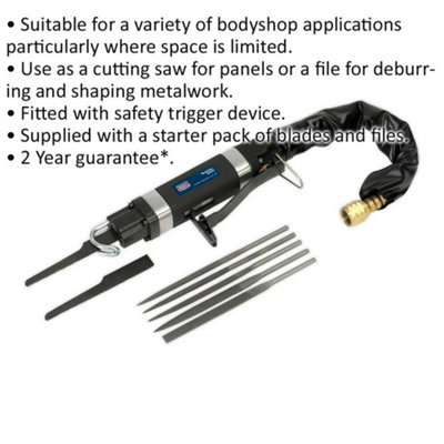 Versatile Mini Reciprocating Air Saw and Needle File for Bodyshop Applications DIY at B Q
