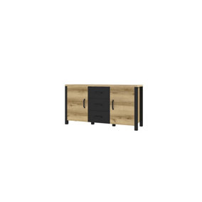 Versatile Olin 26 Sideboard Cabinet Oak Grandson - Industrial-style Storage Solution H790mm W1470mm D430mm