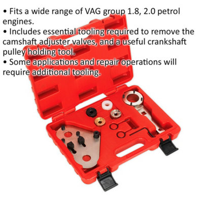 Versatile Petrol Engine Timing Tool Kit for VW 1.8 and 2.0 Chain Drive Engines