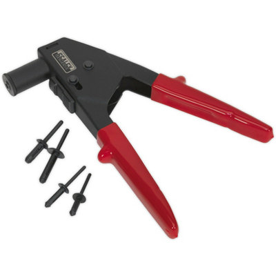 Versatile Plastic Riveting Kit with Hand Rivet Gun and Adjustable Nozzle for Bodywork