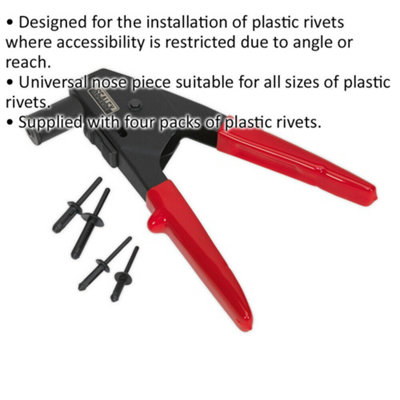 Versatile Plastic Riveting Kit with Hand Rivet Gun and Adjustable ...