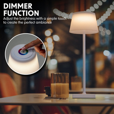 Versatile RGB Rechargeable Table Lamp - Wireless Multi-Colour Bedside Light with Dimming Feature
