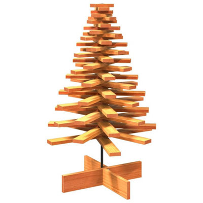 Versatile Wooden Christmas Tree for Decoration Wax Brown 100 cm Solid ...