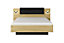 Verso Contemporary Ottoman Bed Frame EU King Size Scandi Oak Effect & Black (L)2100mm (H)1050mm (W)2130mm