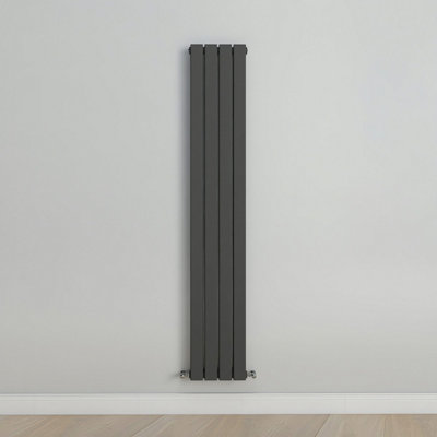 Vertical Anthracite Double Flat Panel Radiator (H) 1600 mm x (W