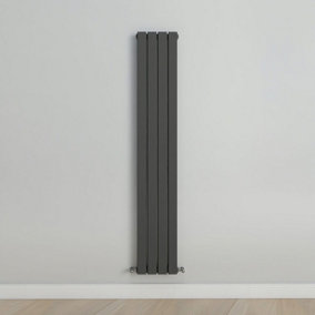 Vertical Anthracite Double Flat Panel Radiator (H) 1600 mm x (W) 272 mm.