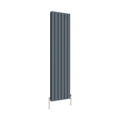 Vertical Anthracite Double Flat Panel Radiator (H) 1600 mm x (W) 408 mm.