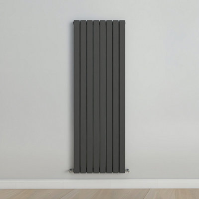 Vertical Anthracite Double Flat Panel Radiator (H) 1600 mm x (W) 544 mm.