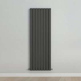 Vertical Anthracite Double Flat Panel Radiator (H) 1600 mm x (W) 544 mm.