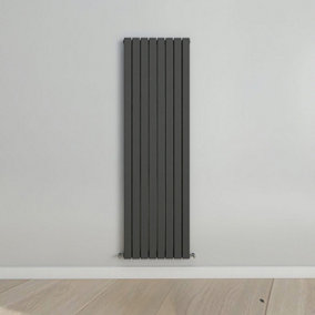 Vertical Anthracite Double Flat Panel Radiator (H) 1800 mm x (W) 544 mm.