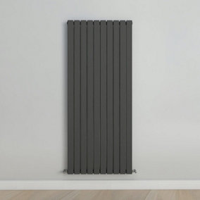 Vertical Anthracite Single Flat Panel Radiator (H) 1600 mm x (W) 680 mm.