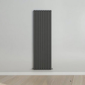 Vertical Anthracite Single Flat Panel Radiator (H) 1800 mm x (W) 544 mm.