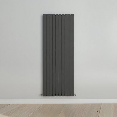 Vertical Anthracite Single Flat Panel Radiator (H) 1800 mm x (W) 680 mm,.