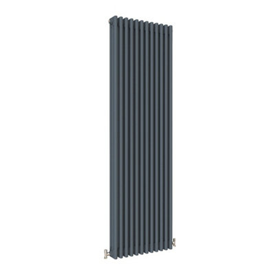 Vertical Anthracite Triple Column Radiator (H) 1800mm x (W) 560mm, 10265 BTU.