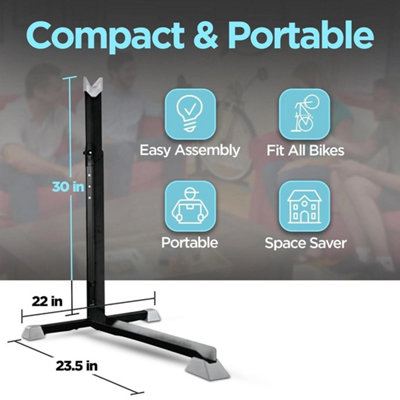 Vertical Bike Stand - Portable Adjustable Bicycle Storage Rack for Home ...