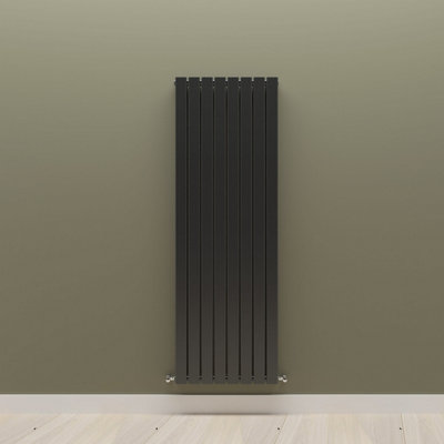 Vertical Black Double Flat Panel Radiator (H) 1600 mm x (W) 544 mm.