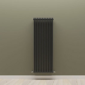 Vertical Black Triple Column Radiator (H) 1500mm x (W) 560mm.