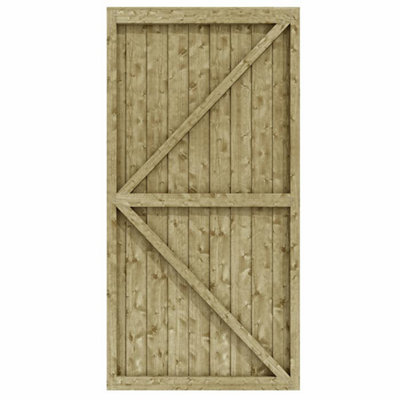 Vertical Board Gate 6x3 Pressure Treated - L91.5 x W91.5 x H183 cm - 5