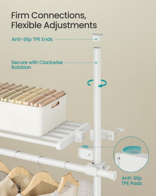 Vertical Clothing System, Three-Level Adjustable Wardrobe Stand with ...