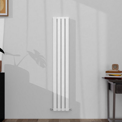 Vertical Double Panel Flat White Designer Radiator 1600x272mm