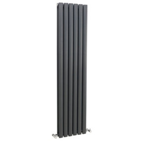 Vertical Double Panel Radiator - 1500mm x 354mm - 3099 BTU - Anthracite- Balterley