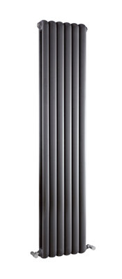 Vertical Double Panel Radiator - 1500mm x 383mm - 3105 BTU - Anthracite