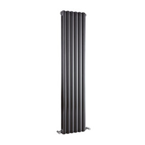 Vertical Double Panel Radiator - 1500mm x 383mm - 3105 BTU - Anthracite