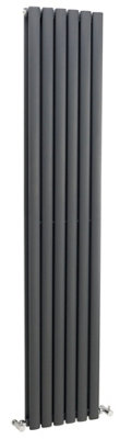 Vertical Double Panel Radiator - 1800mm x 354mm - 3638 BTU - Anthracite- Balterley