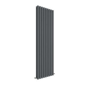 Vertical Double Panel Radiator - 1800mm x 528mm - 5457 BTU - Anthracite- Balterley