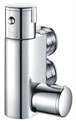Vertical Exposed Thermostatic Shower Mixer Valve Chrome - 465mm Caravan Centres