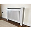 Vertical Grill French Grey Painted Radiator Cover - Small