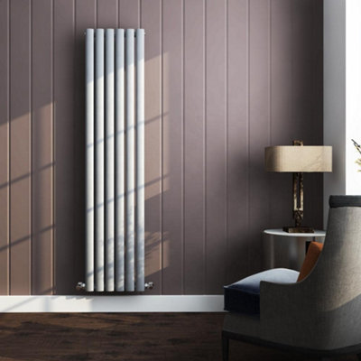 Vertical Radiator Gloss White RAL9003 1800mm h x 600mm w Double Panel ...