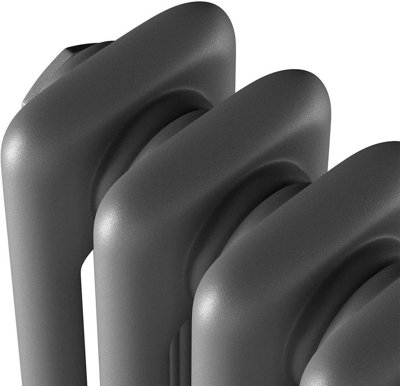 Vertical Traditional 2 Column Radiator Anthracite (H)1500mm (W)200mm ...