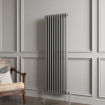 Vertical Traditional 2 Column Radiator Anthracite (H)1500mm (W)470mm ...