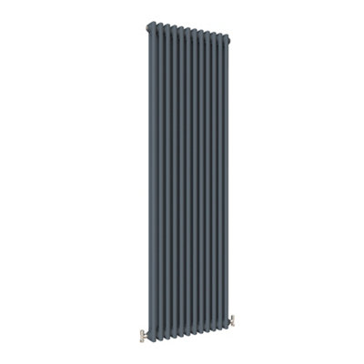 Vertical Traditional 2 Column Radiator Anthracite (H)1800mm (W)560mm ...