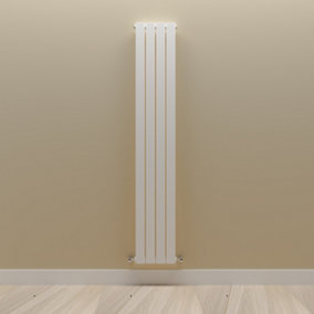 Vertical White Single Flat Panel Radiator (H) 1600 mm x (W) 272 mm.