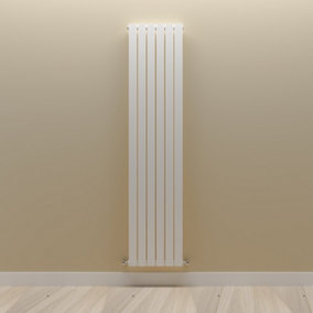 Vertical White Single Flat Panel Radiator (H) 1800 mm x (W) 408 mm.