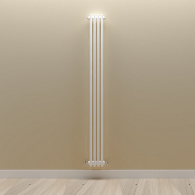 Vertical White Triple Column Radiator (H) 1800mm x (W) 200mm.