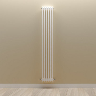 Vertical White Triple Column Radiator (H) 1800mm x (W) 290mm.