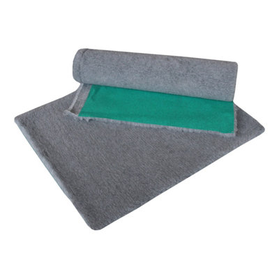 Vet Fleece Original Greenback Vet Bed Whelping Dog Mat Durable Washable Quick Drying Pet Bedding - Grey - 24in x 24in