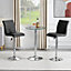 Vetro Round Clear Glass Top Bistro Table With Chrome Base