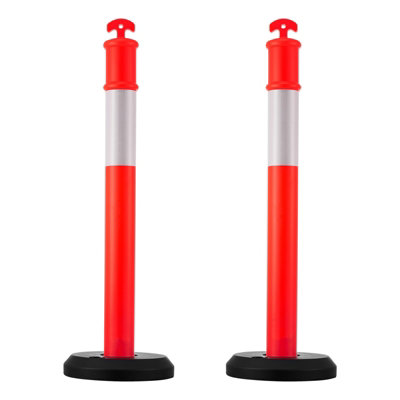 VEVOR 2 Pack Traffic Delineator Posts, 1140 mm Traffic Safety Cones ...