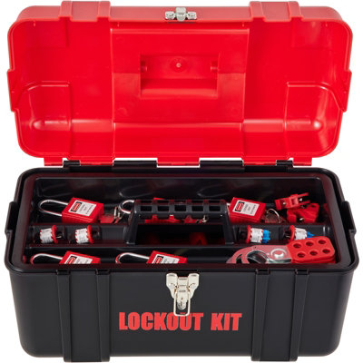 VEVOR 43 PCS Lockout Tagout Kits, Electrical Safety Loto Kit Includes ...