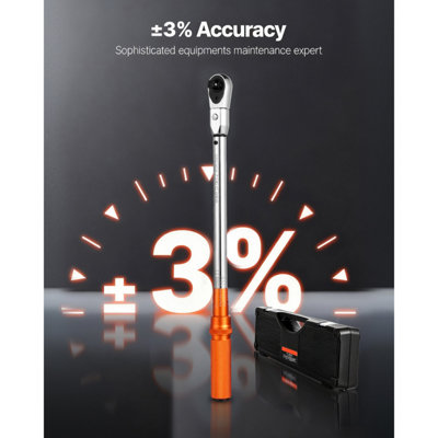 VEVOR Adj Click Torque Wrench 1/2 Drive 20-160 lbf-ft Dual Dir & Range ...