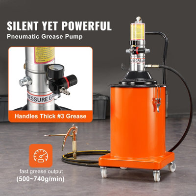 VEVOR Grease Pump, 5 Gallon 20L, Air Operated Grease Pump with 13 ft ...