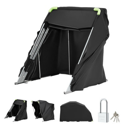 VEVOR Motorcycle Storage Shelter with Security Lock, 600D Flip-Up ...
