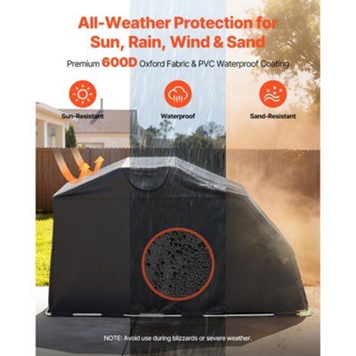 VEVOR Motorcycle Storage Shelter with Security Lock, 600D Flip-Up ...