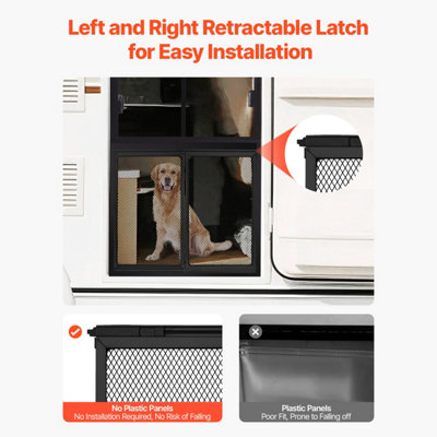 VEVOR RV Screen Door Protector, 571.5 x 508 mm Door Grille, Easy to ...